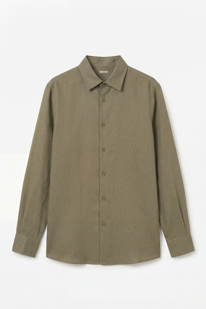Olive Linen Shirt