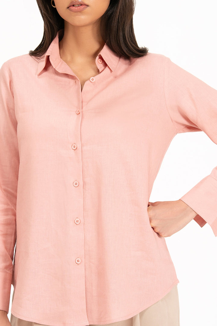 Pink Linen Shirt
