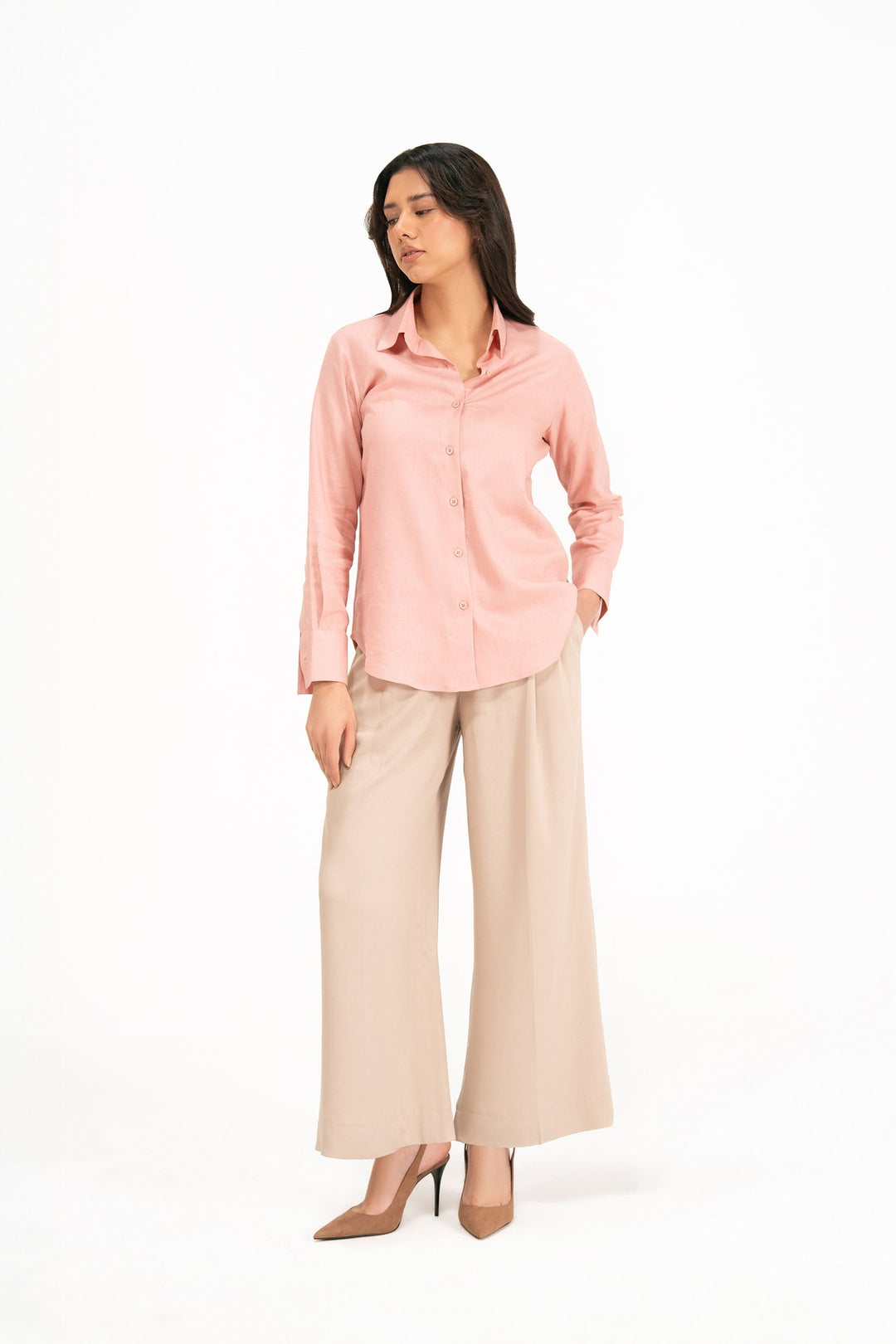 Pink Linen Shirt