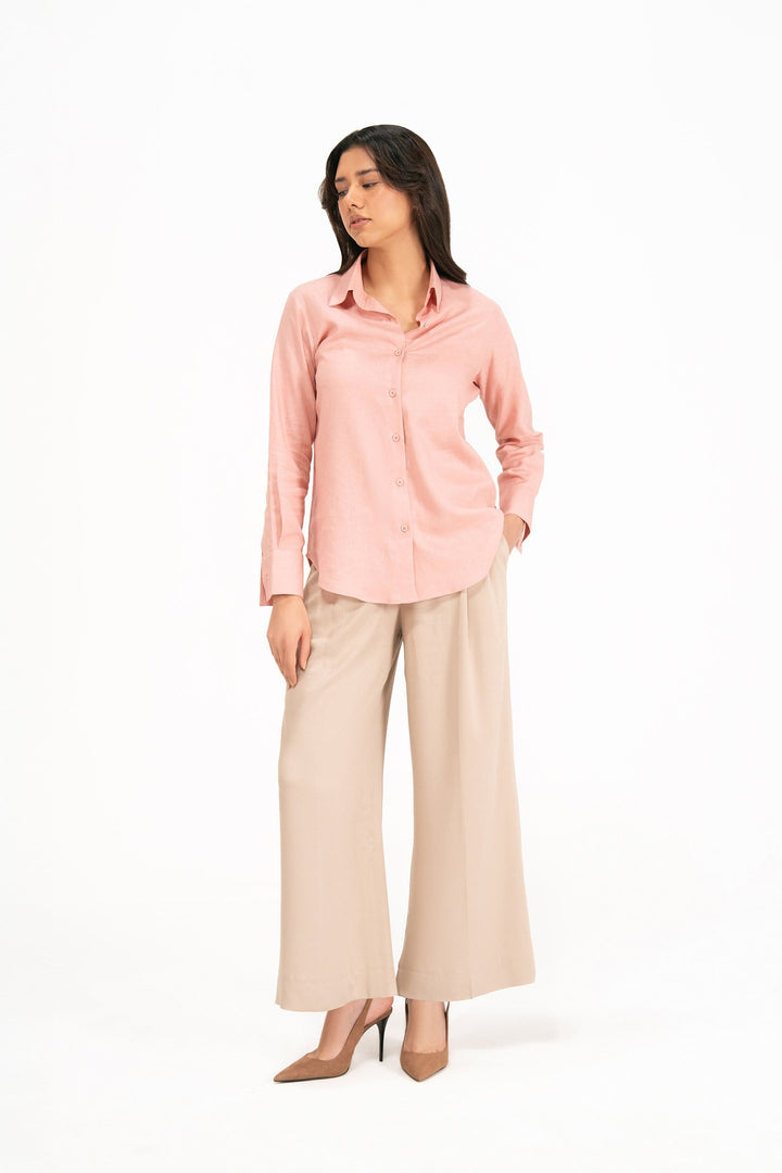Pink Linen Shirt