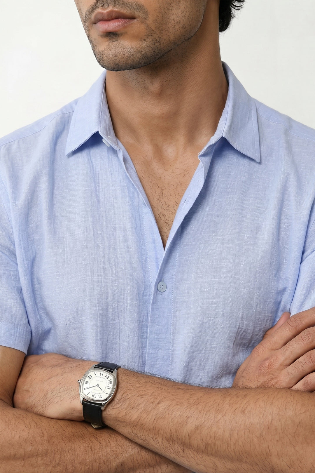 Blue Short Sleeves Shirt