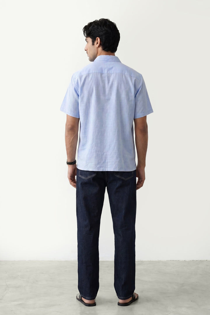 Blue Short Sleeves Shirt