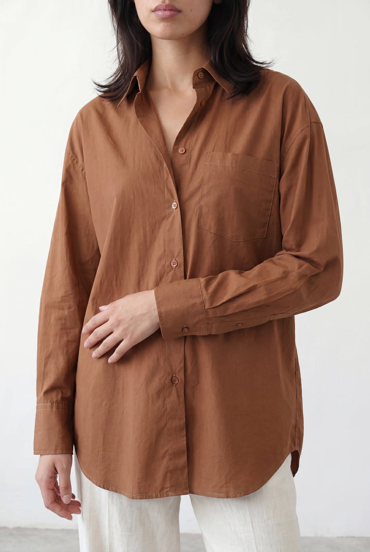 Choclate Brown Cotton Shirt