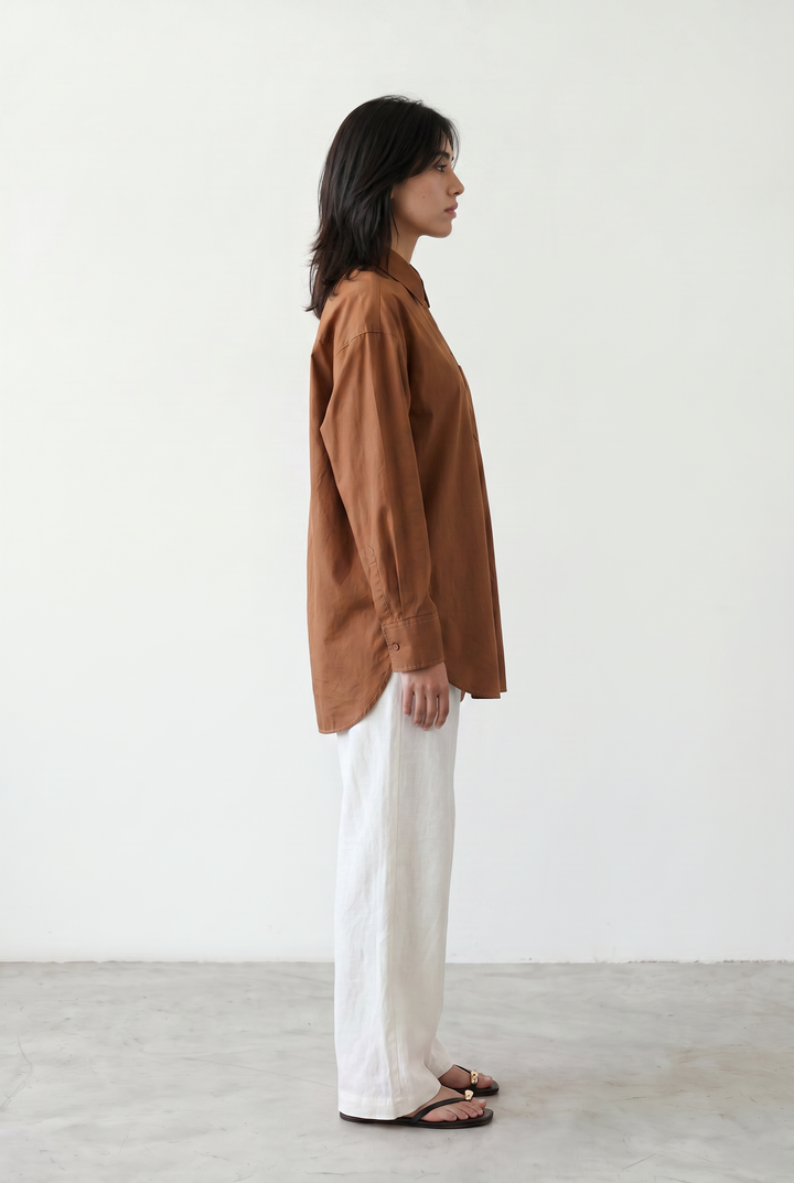 Choclate Brown Cotton Shirt