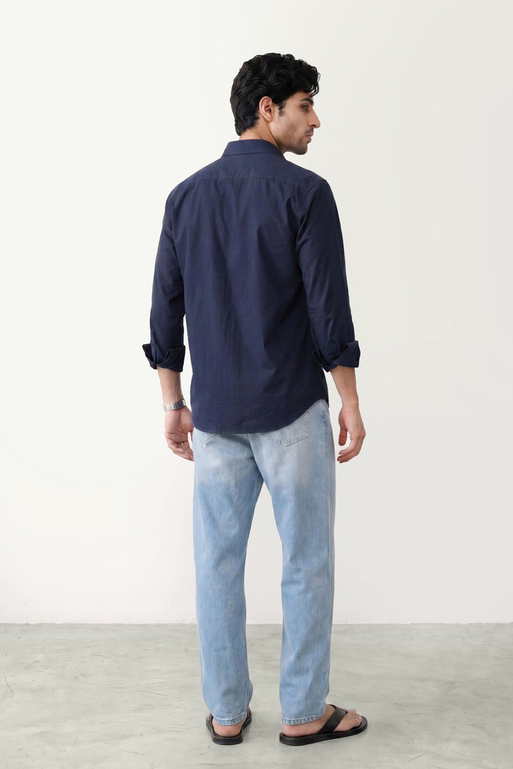Navy Cotton Shirt