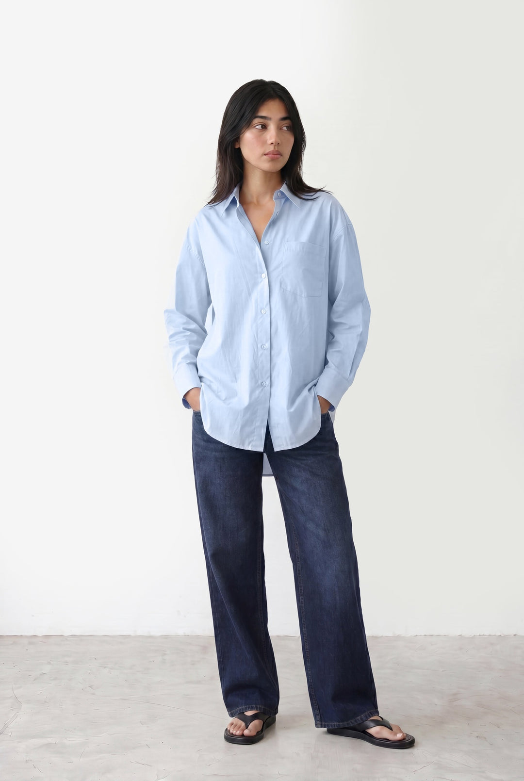 Sky Blue Cotton Shirt