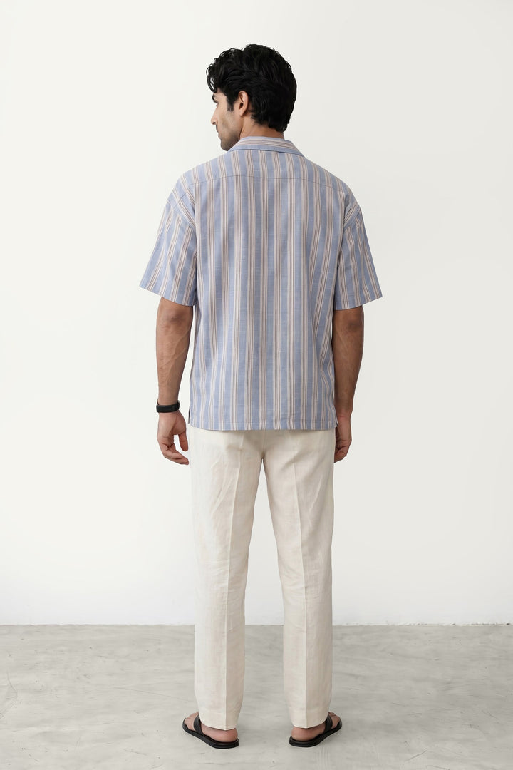Sky Blue Striped Shirt