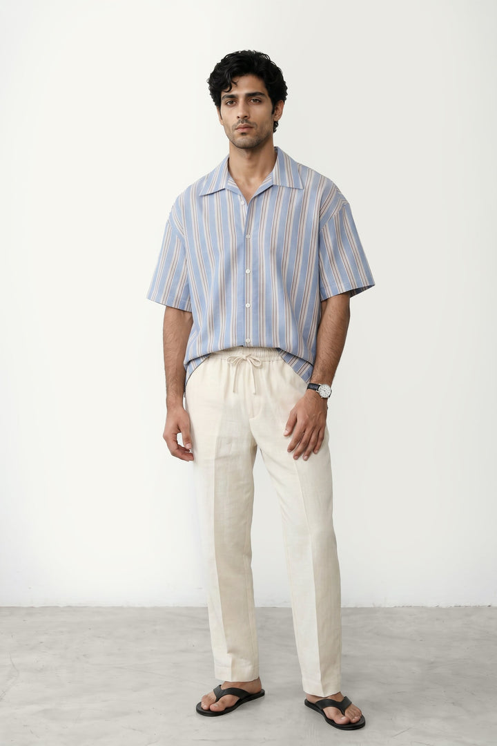 Sky Blue Striped Shirt