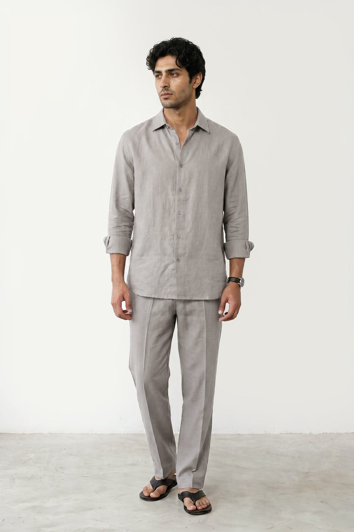 Smoke Grey Linen Co-Ord