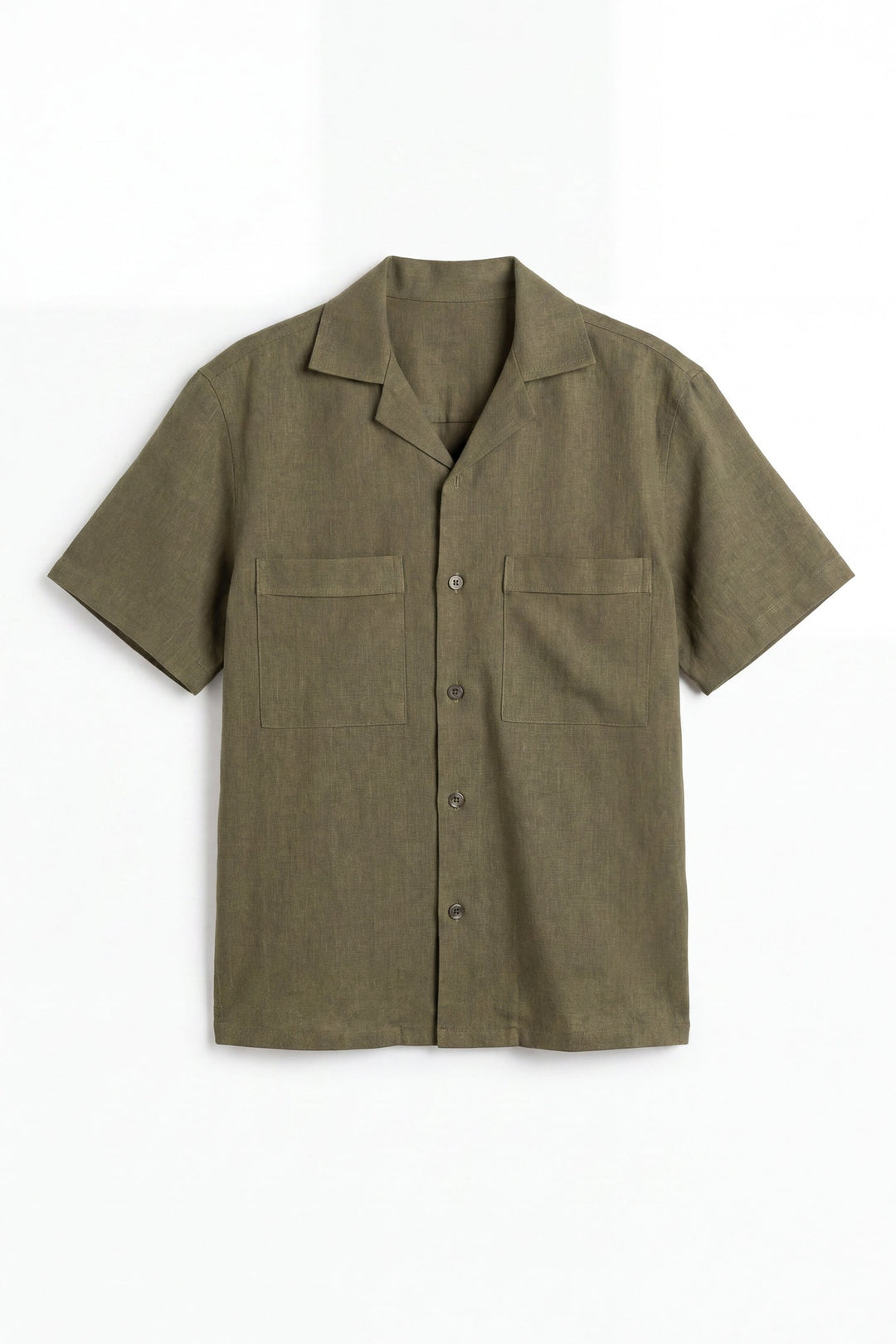 Olive Linen Resort Shirt