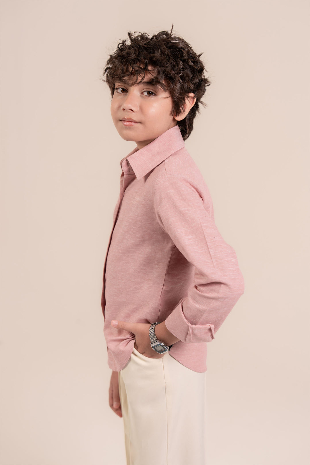 Pink Linen Shirt