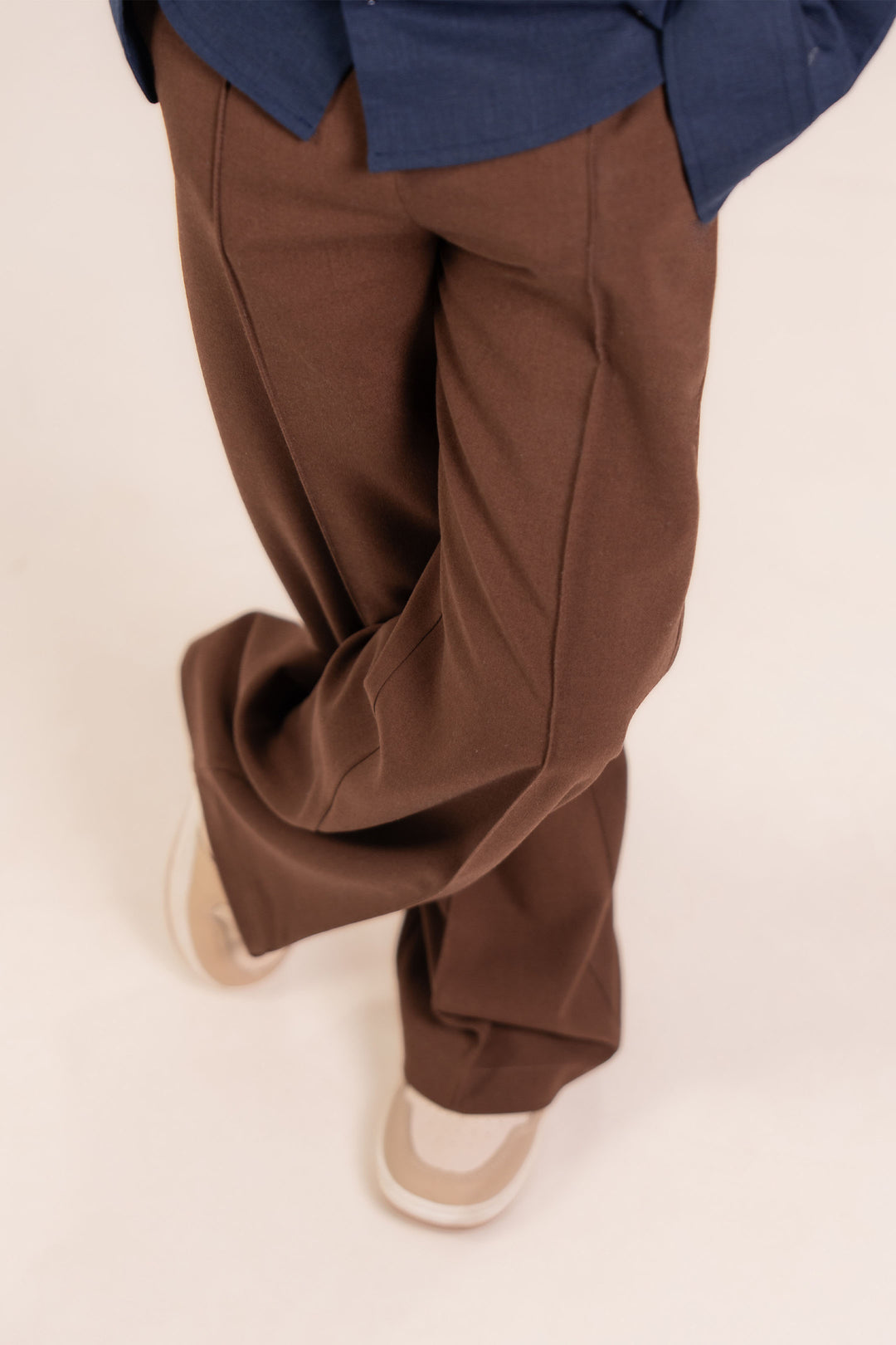 Brown Straight Fit Trouser