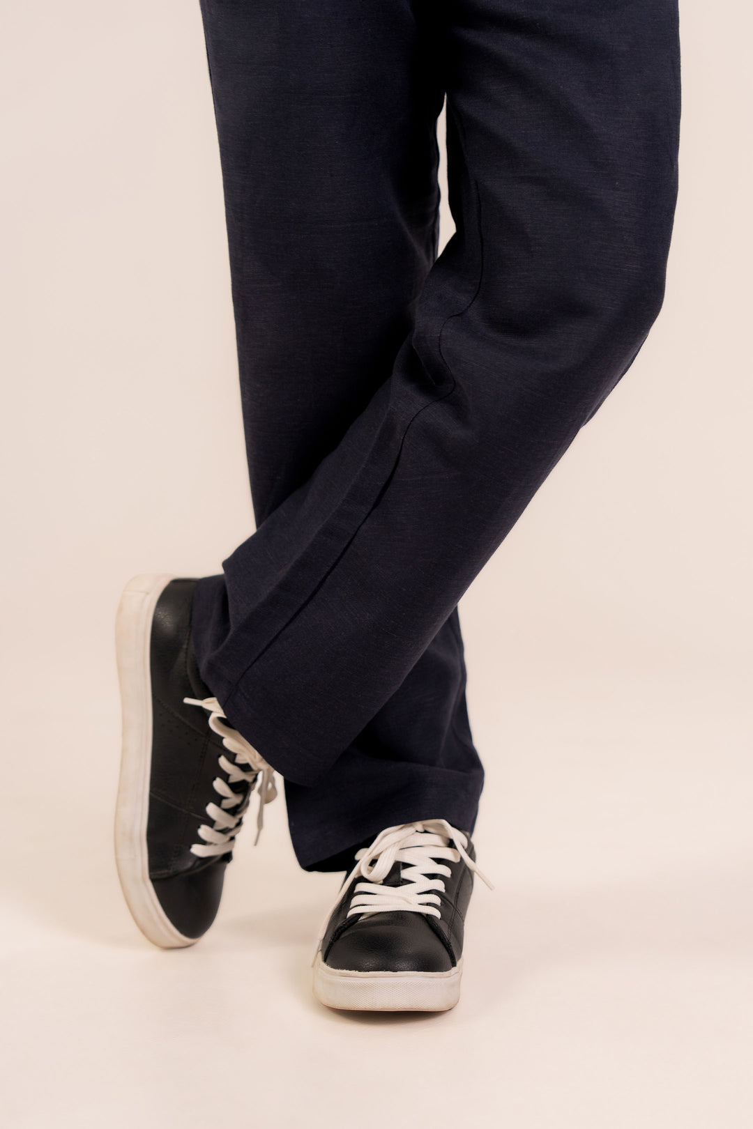 Navy Linen Trouser