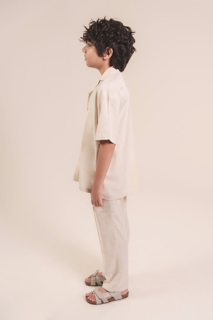 Offwhite Linen Co-ord Set
