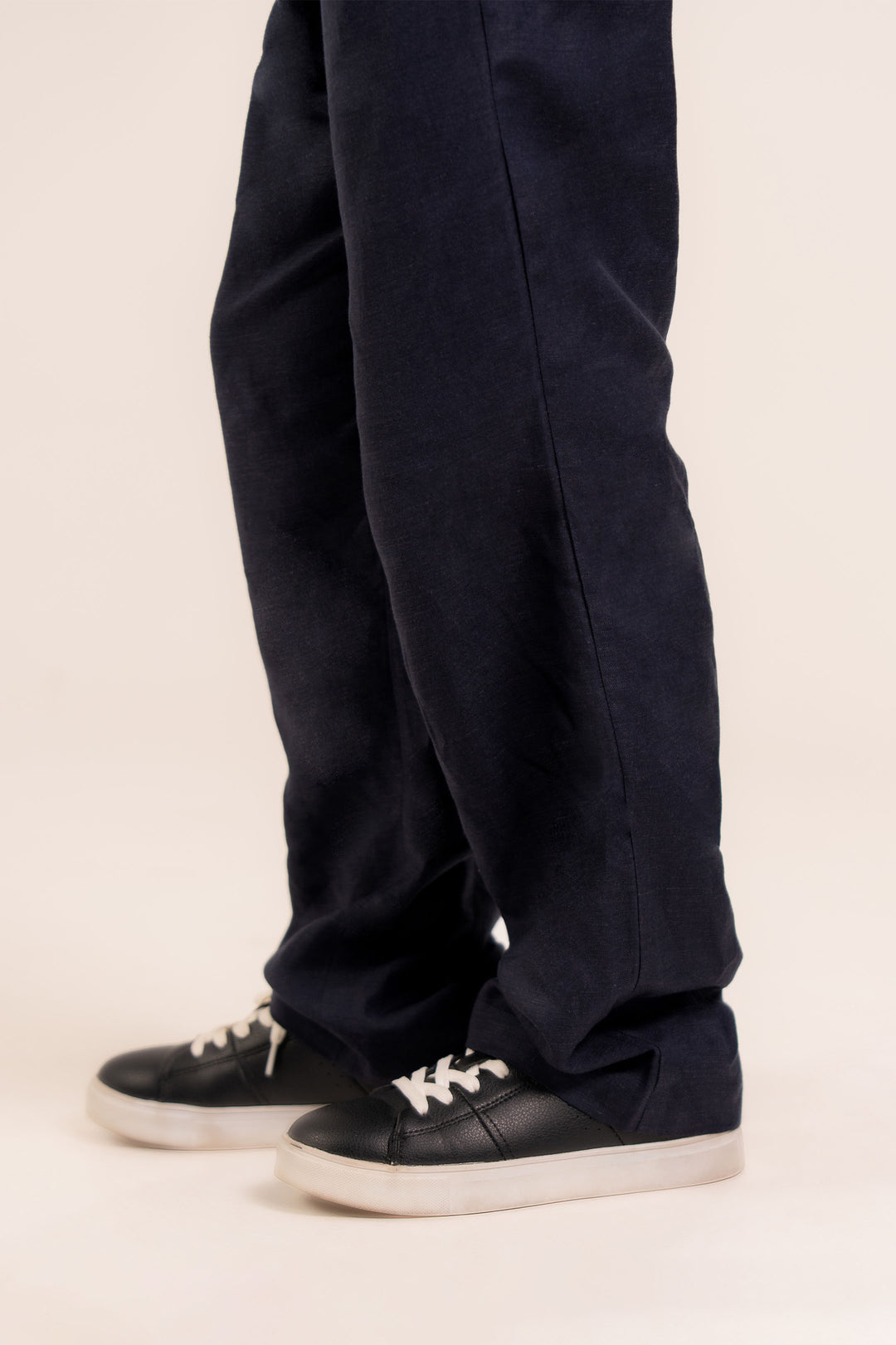 Navy Linen Trouser