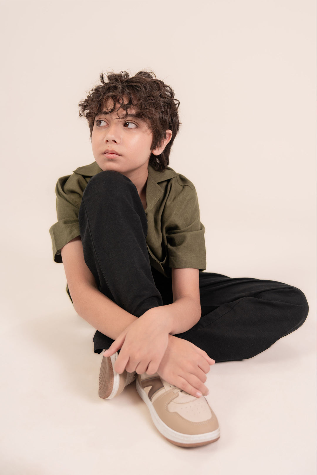 Olive Linen Resort Shirt