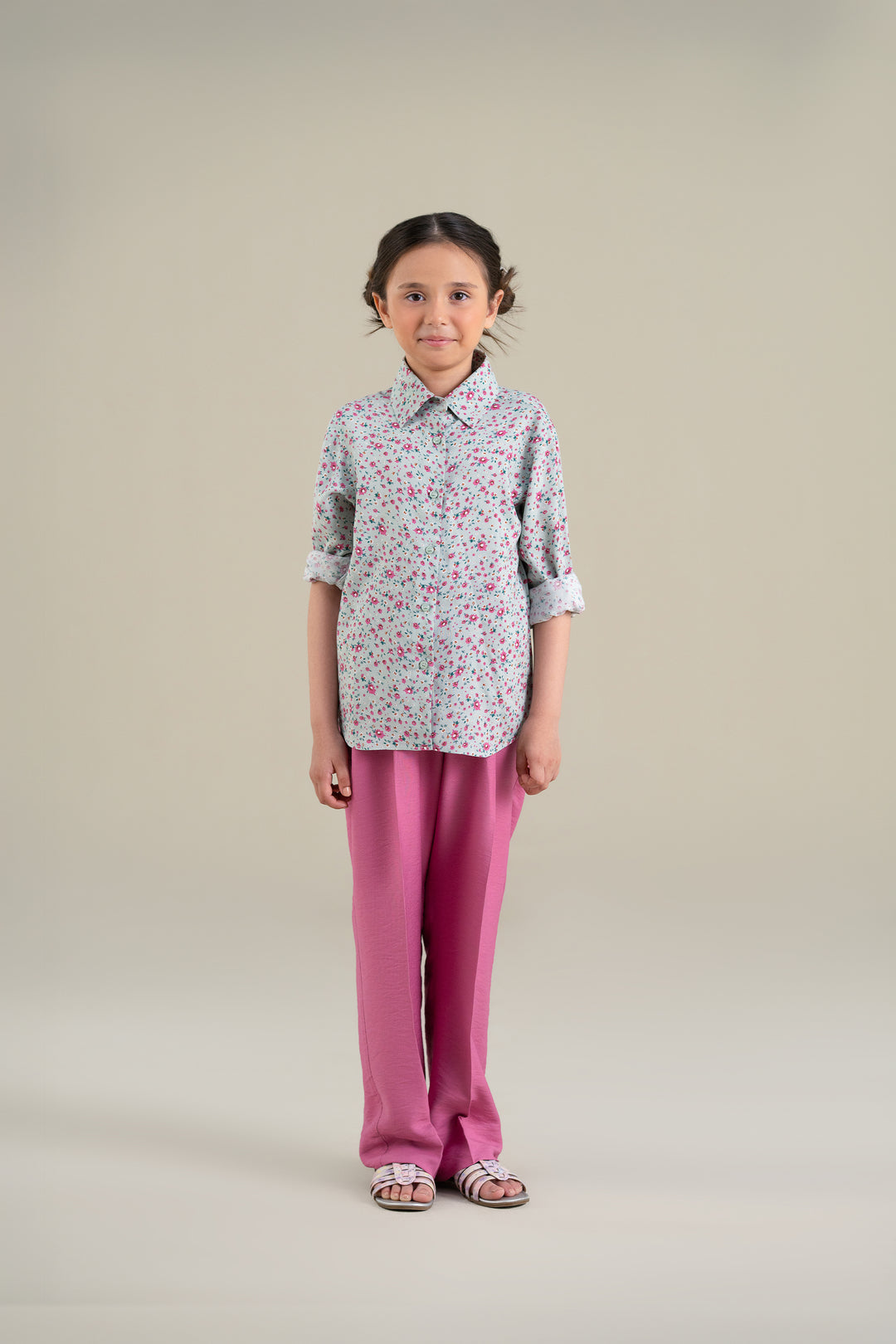 Turquoise Floral shirt