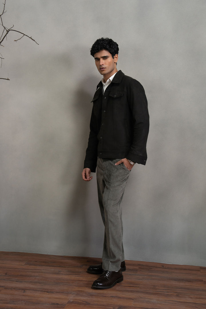 Brown Suede Trucket Jacket