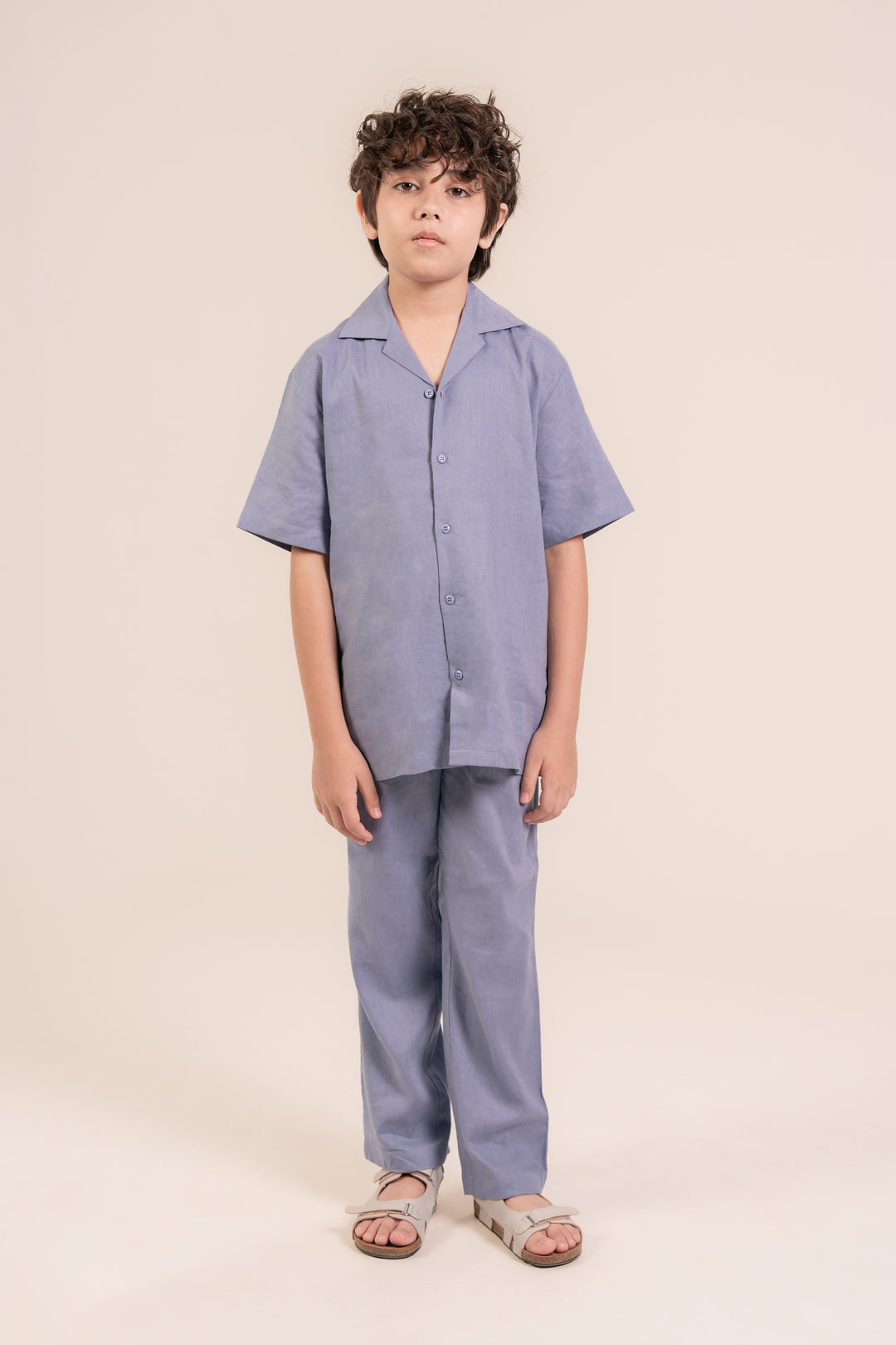 Sky Blue Linen Co-ord Set