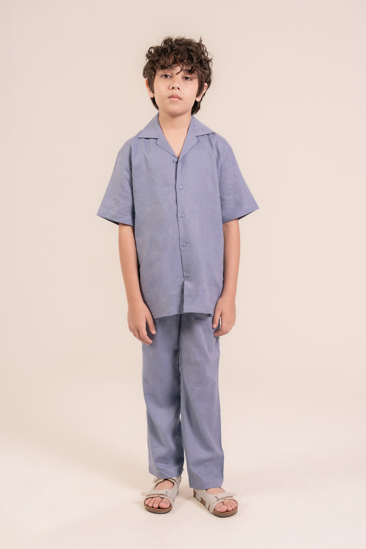 Sky Blue Linen Co-ord Set