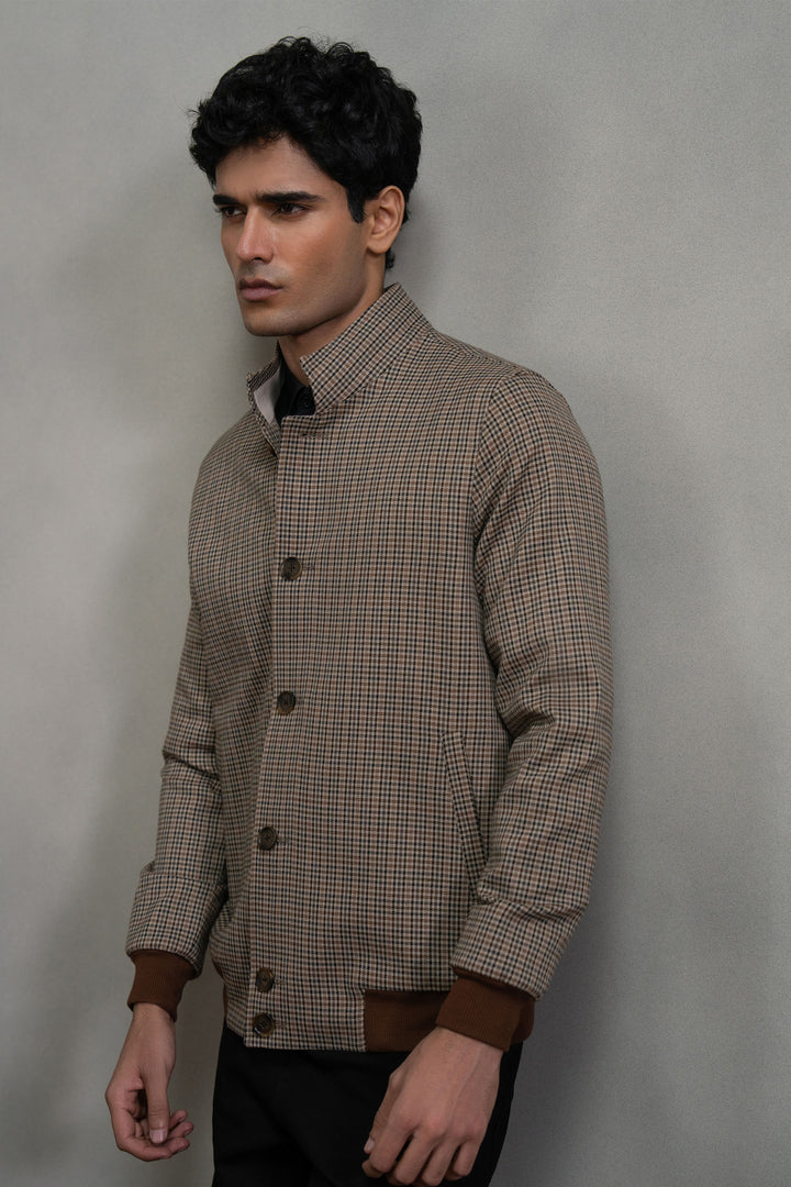 Brown Multi Check Jacket