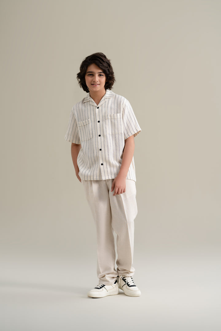 Beige Linen Trouser