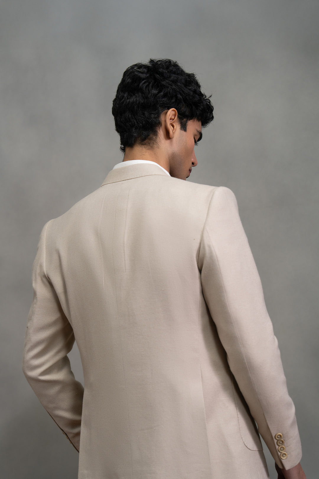 Beige Texture Blazer