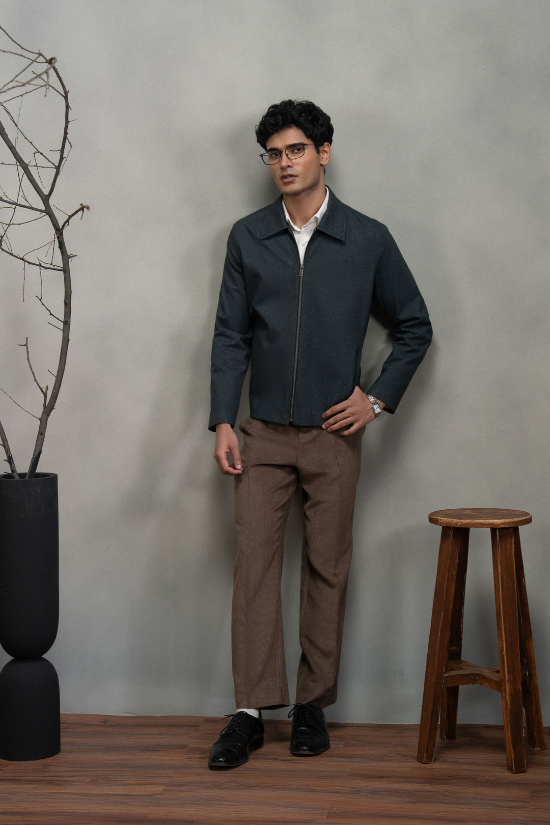 Dark Grey Zip up Jacket