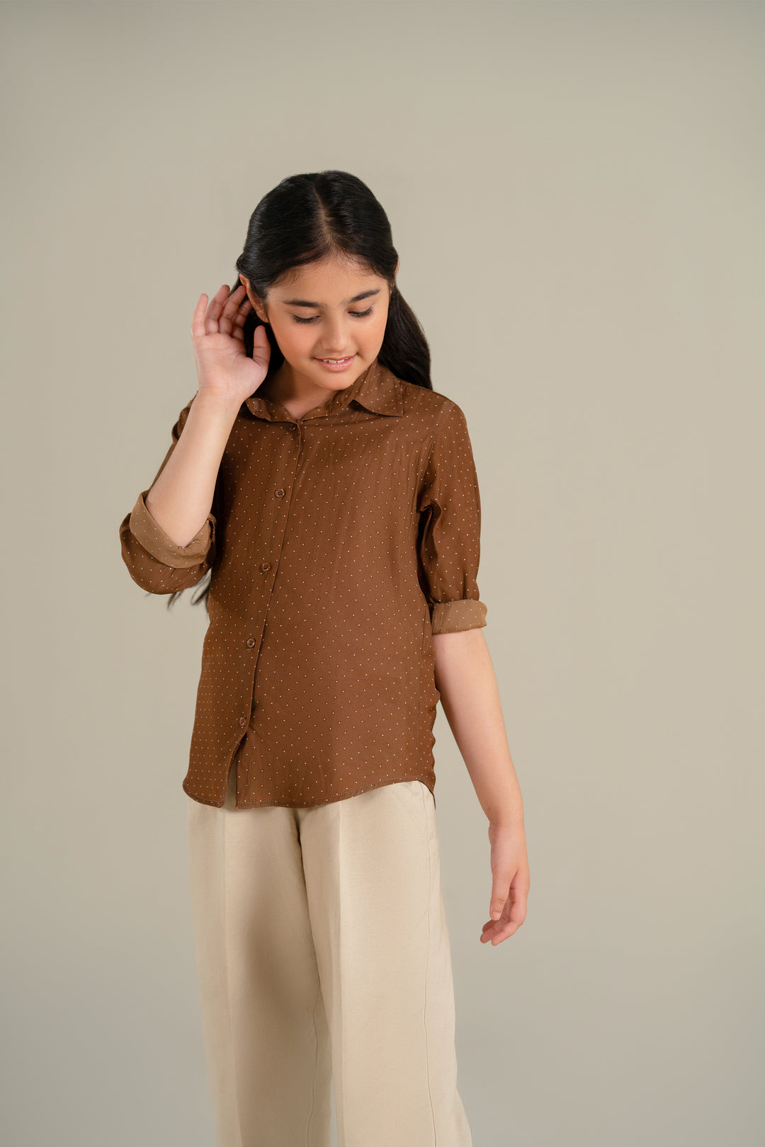 Beige Linen Trouser