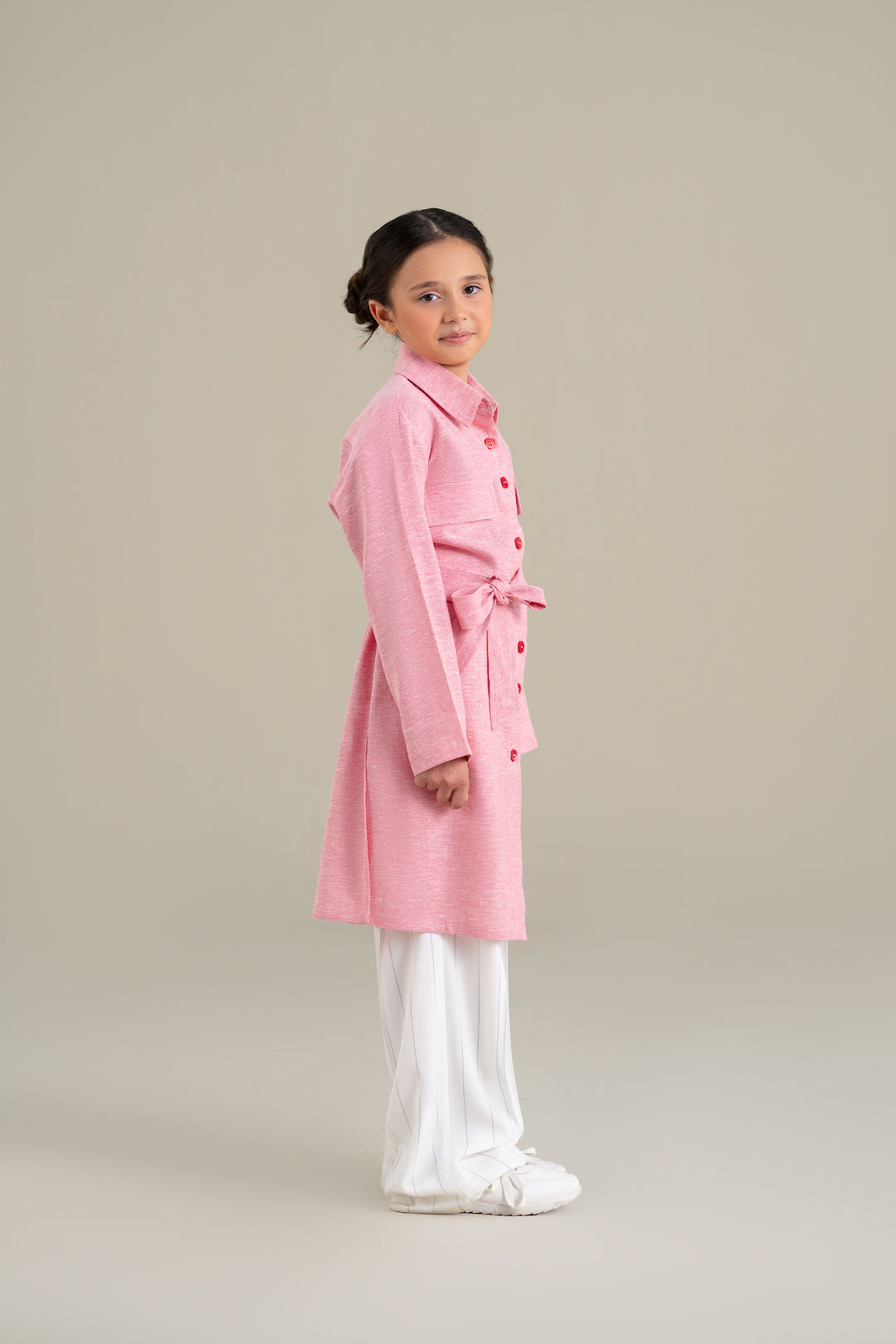 Pink Safari Shirt Dress
