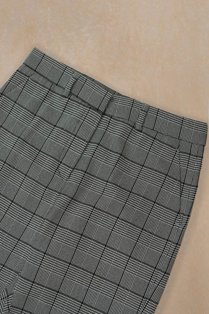 Black and White Slim Fit Trouser