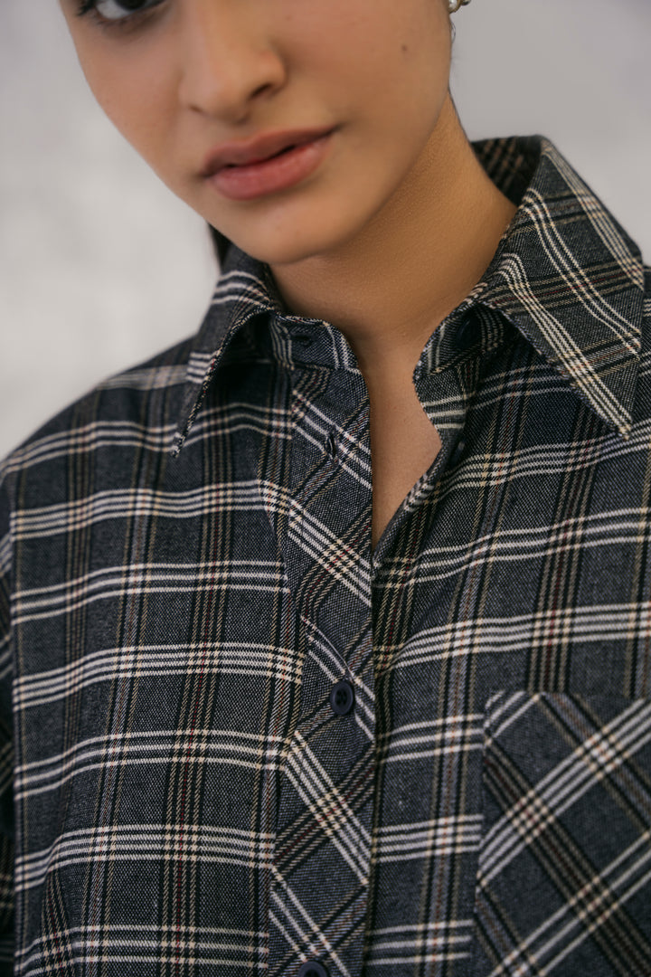 Grey Flannel Oversized Shirt