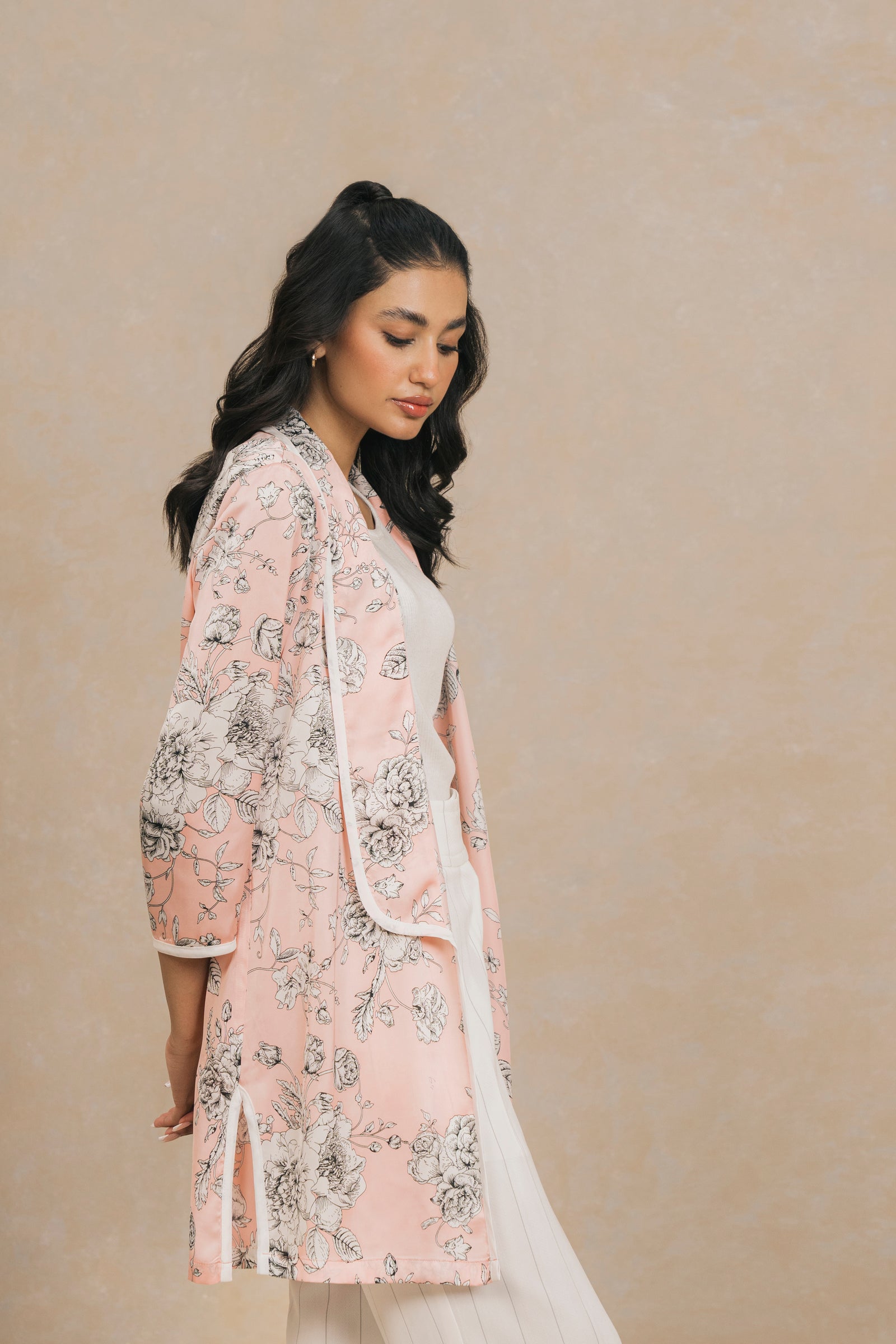 Multi Printed Silk Shrug for women