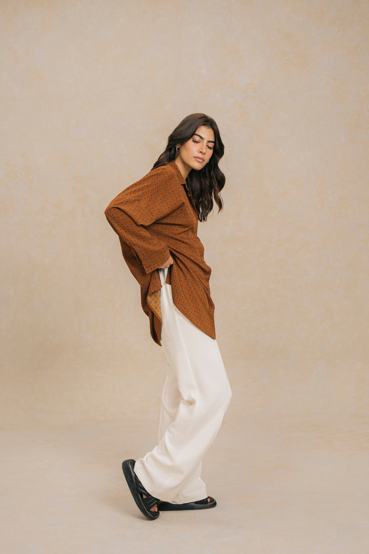 RUST OVERSIZED SHIRT