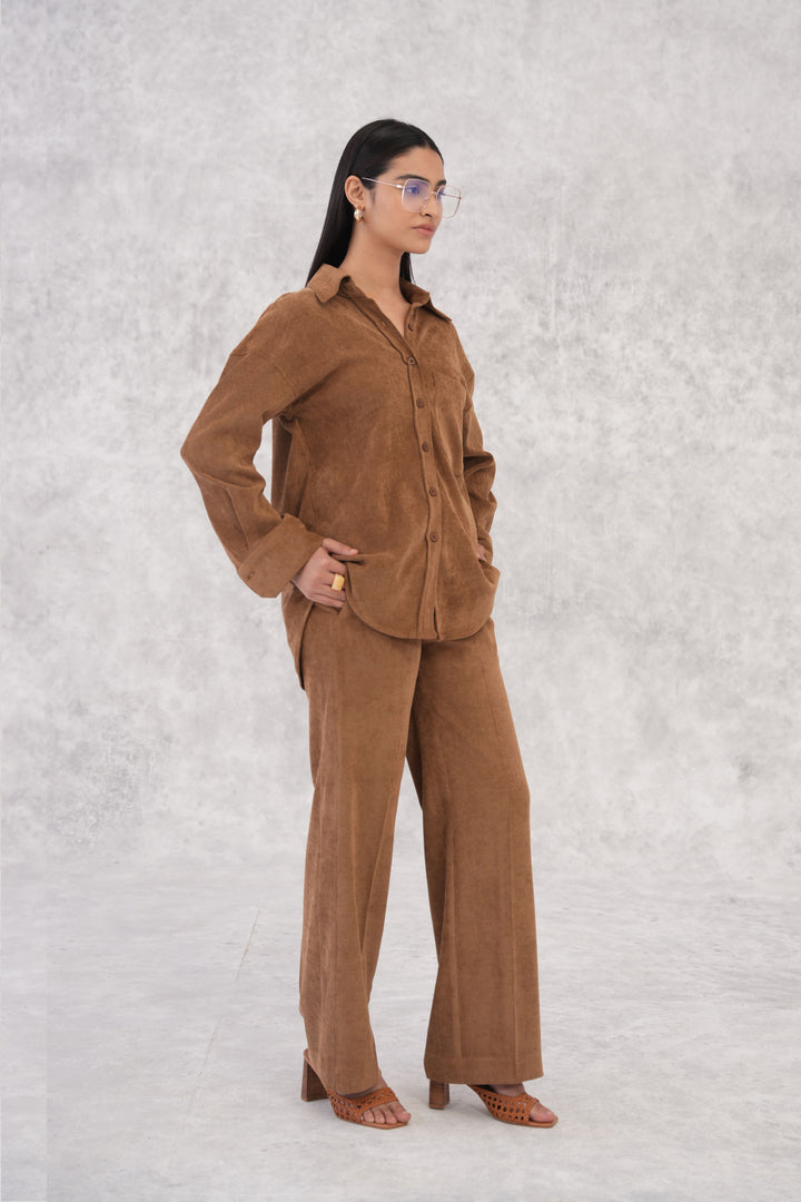 Tan Brown Corduroy Coordinating Set