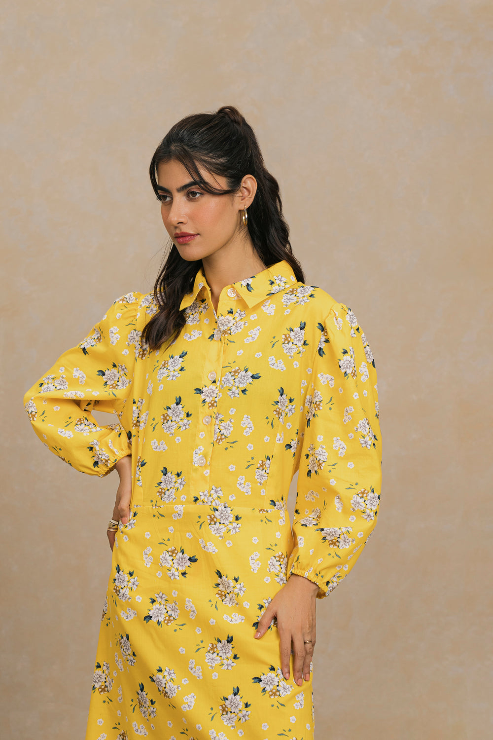 Yellow dress for women