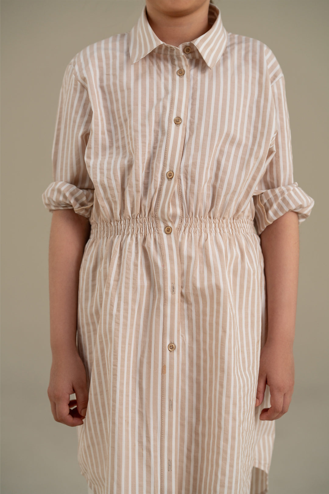 Beige Stripped Top