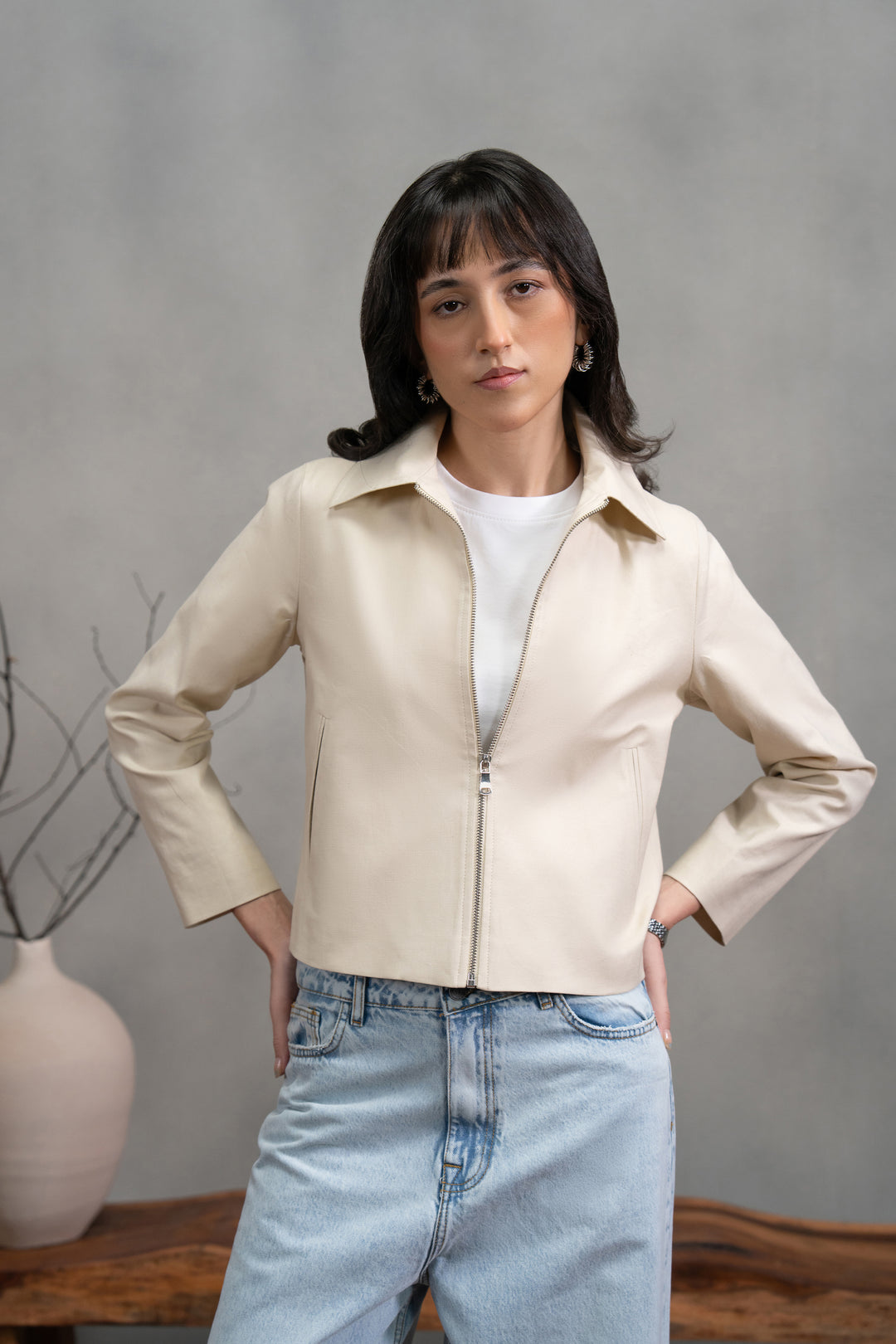 Offwhite Linen Jacket