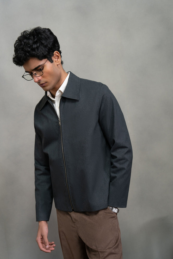 Dark Grey Zip up Jacket