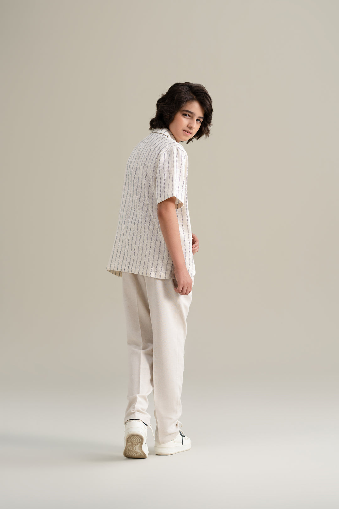 Beige Linen Trouser