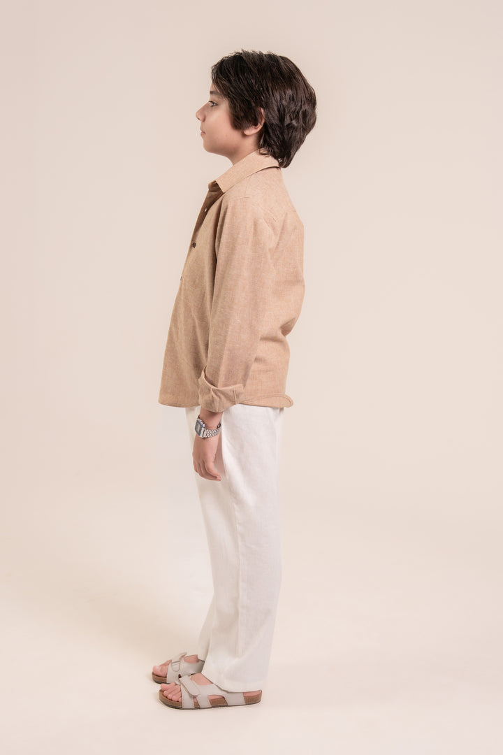 Light Brown  Linen Shirt