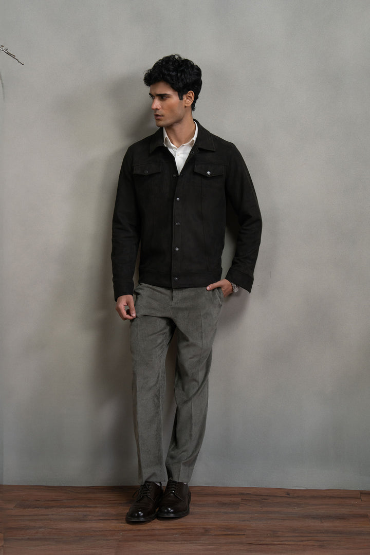 Brown Suede Trucket Jacket