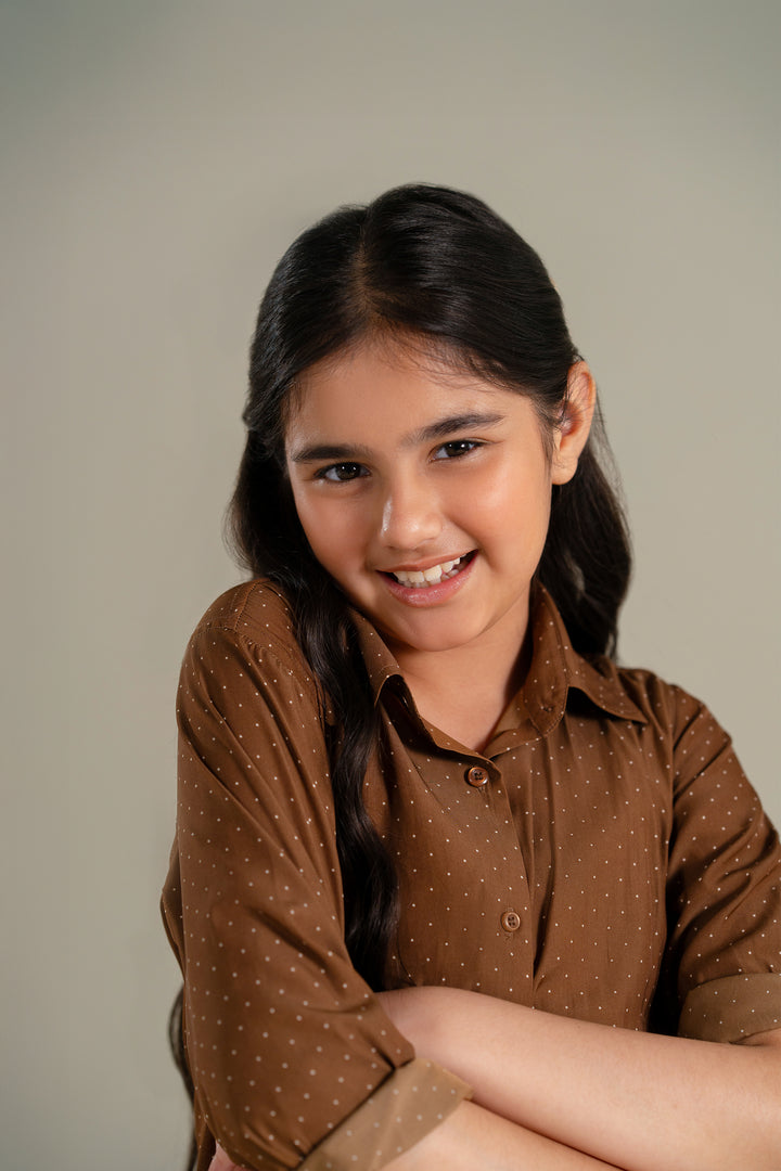 Brown Polka Dot Shirt