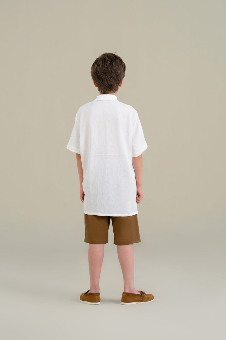 White Textured Shirt