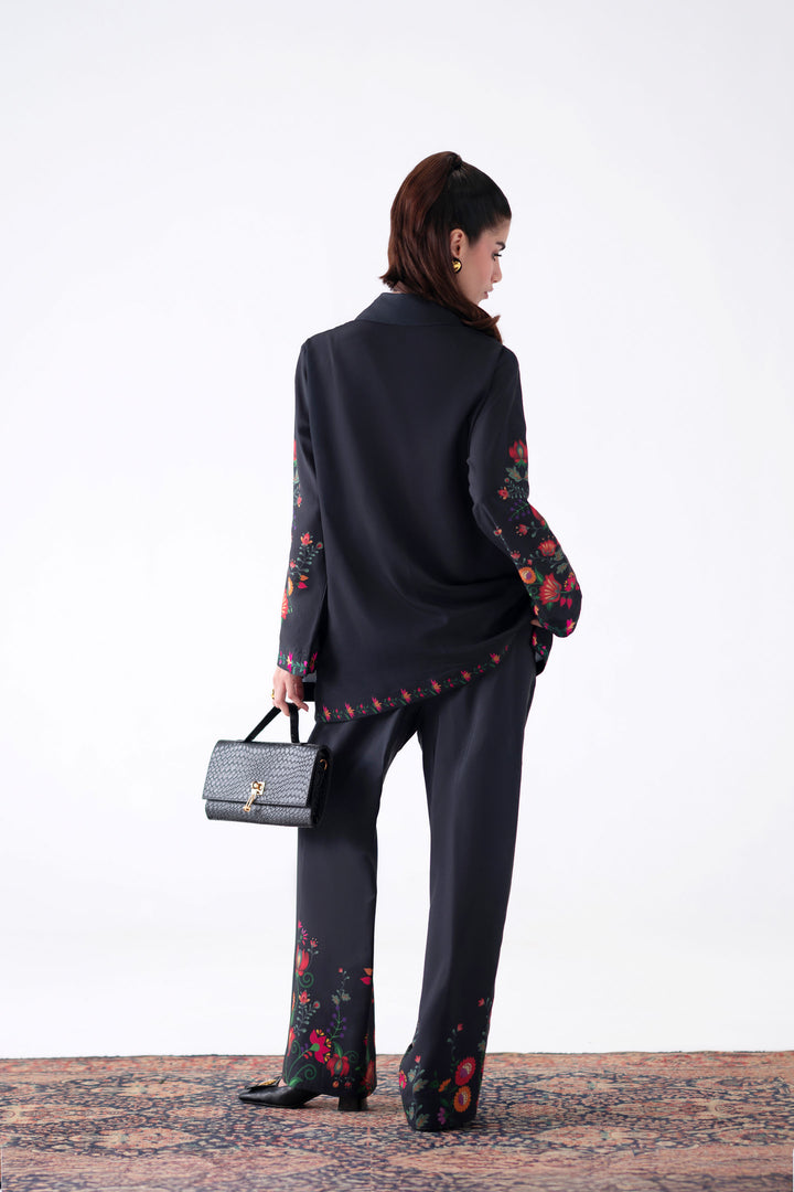 Black Embroidered Co-Ord
