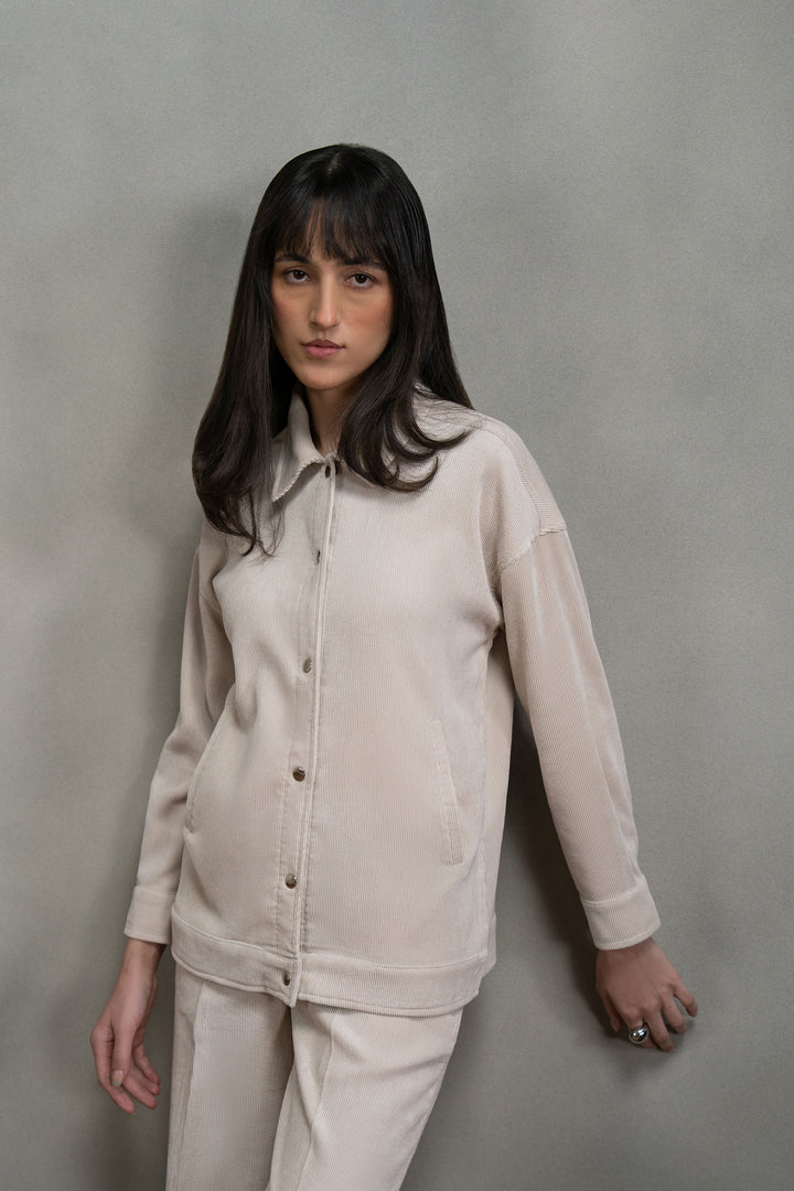 Offwhite Corduroy Co-ord Set