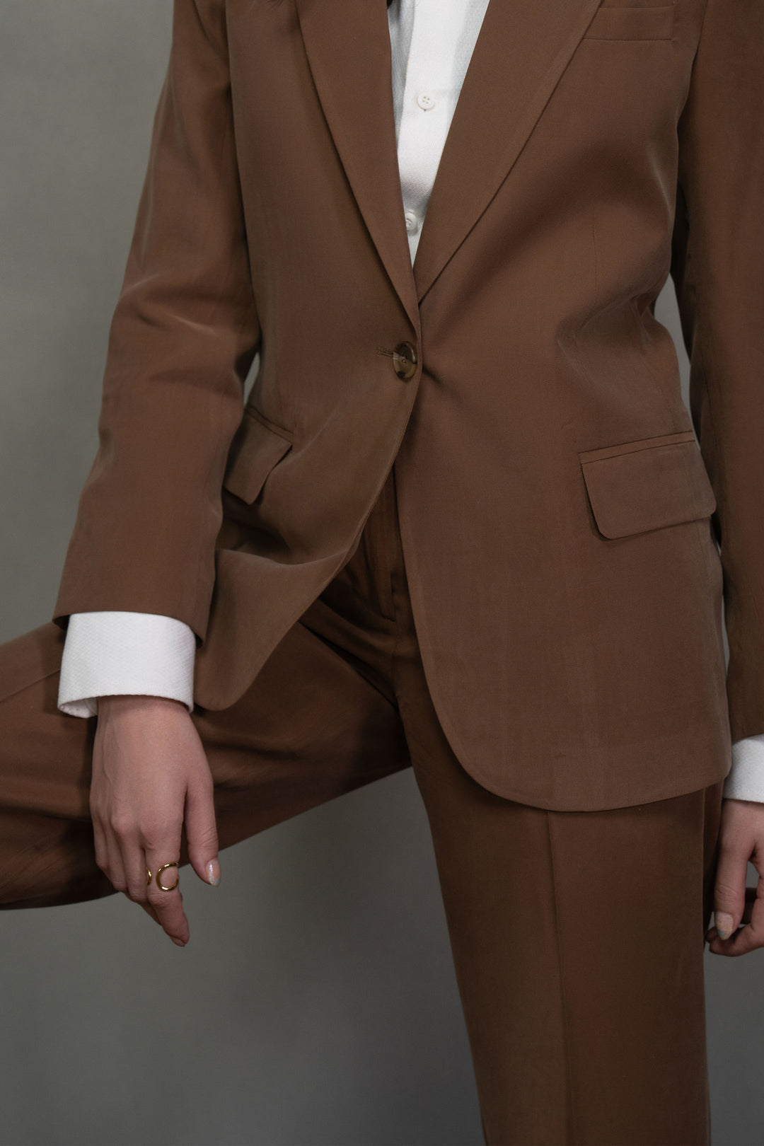 Brown Wide Leg Trouser