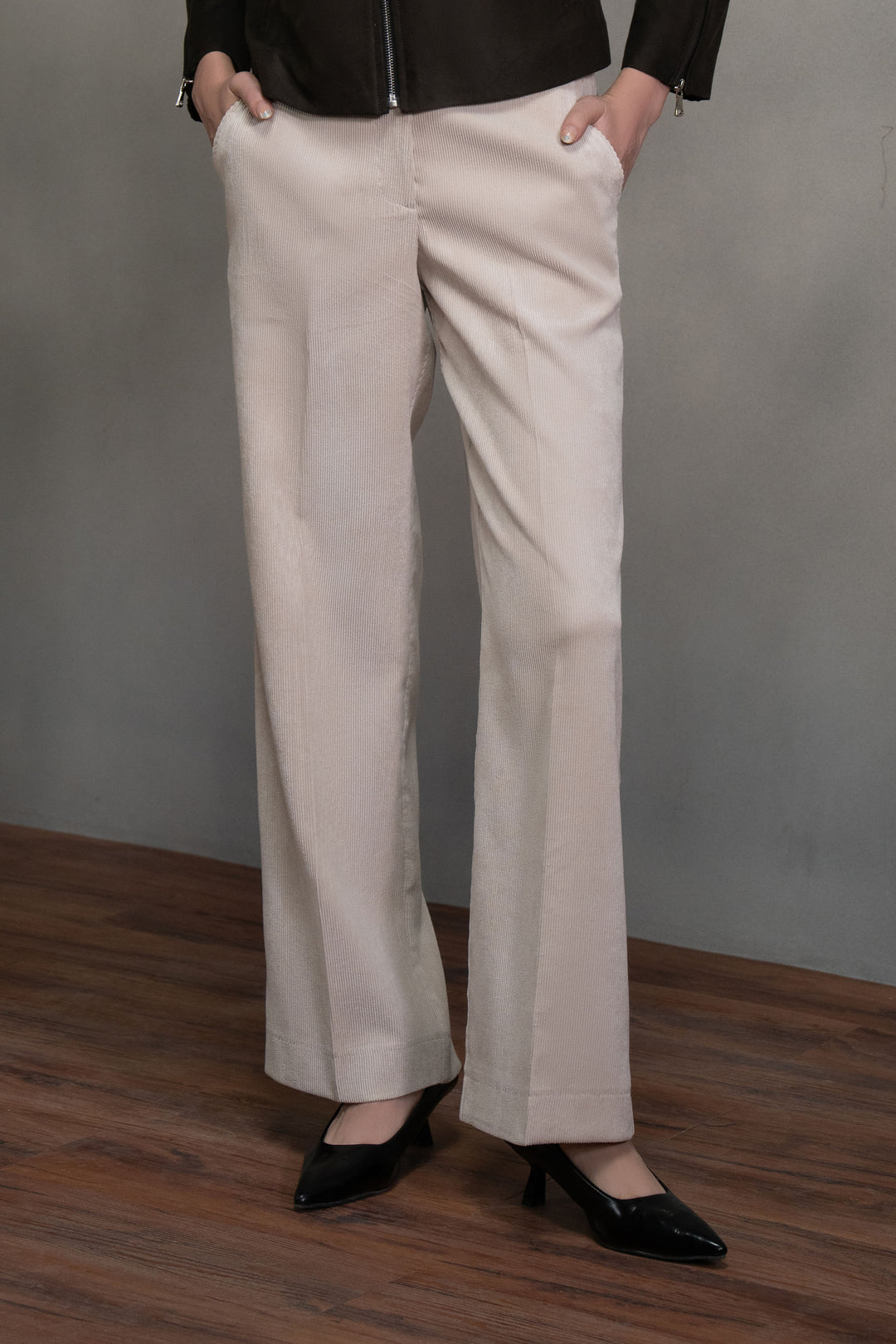 Offwhite Corduroy Wide leg Trouser