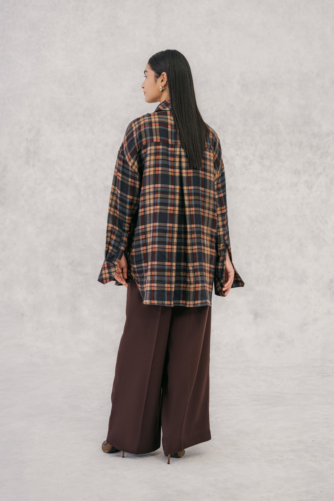 Multi Check Flannel Oversized Shirt