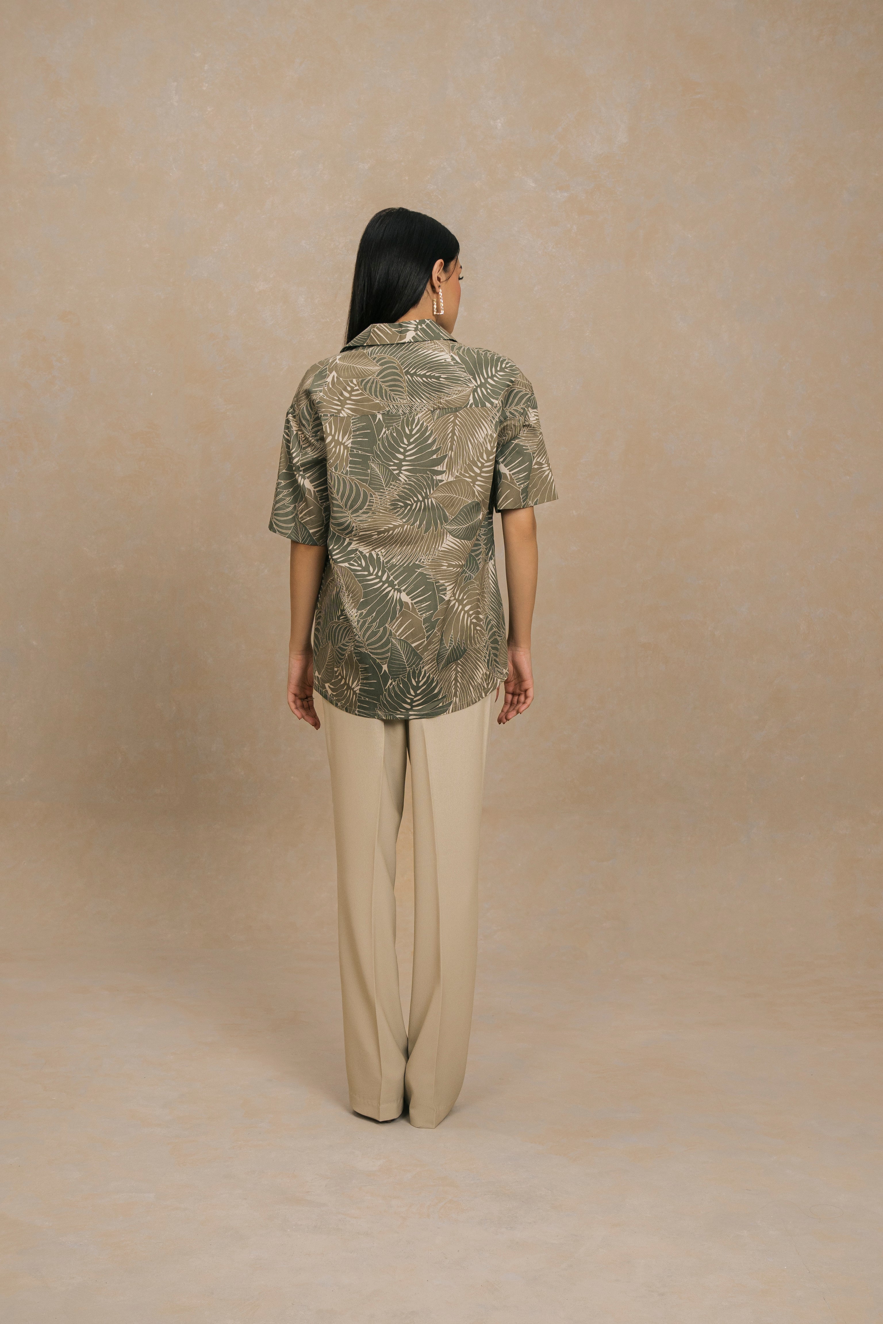 Olive Beige Resort Shirt